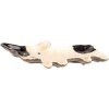 Clayre & Eef 6CE1903 Petite assiette Motif chien Beige Noir 23x18x3 cm