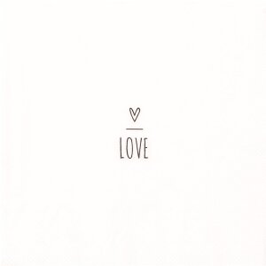 Clayre & Eef 73086 Serviettes en papier Love blanc...