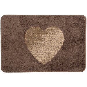 Clayre & Eef BM0007CH Tapis de bain Coeur Marron...