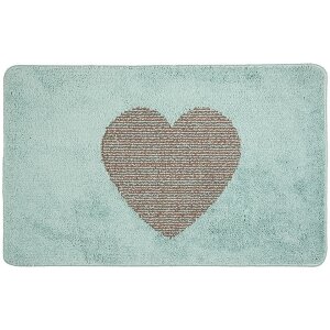 Clayre & Eef BM0008BL Tapis de bain motif cœur...