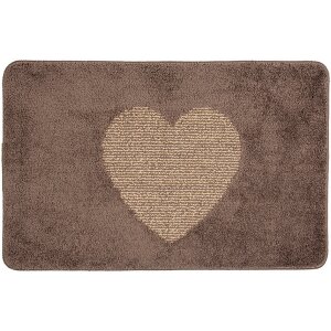 Clayre & Eef BM0008CH Tapis de bain Motif cœur...