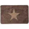 Clayre & Eef BM0009CH Tapis de bain Marron Motif étoile 58x38 cm