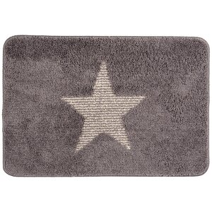 Clayre & Eef BM0009G Tapis de bain Gris Étoile...