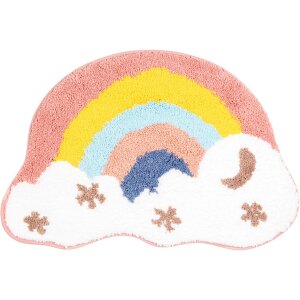 Clayre & Eef BM0016 Tapis de bain Arc-en-ciel Nuage...