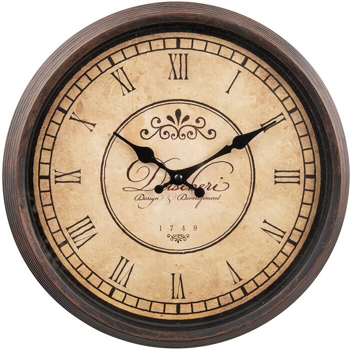 Clayre & Eef 6KL0829 Horloge murale Ø 30 cm Fonctionnement à pile