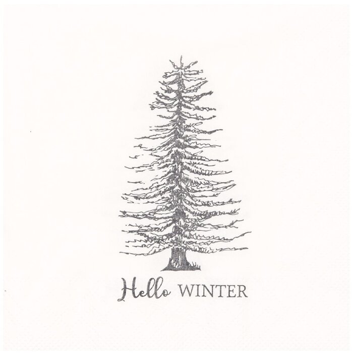 Clayre & Eef 73092 Serviettes en papier Hello Winter 33x33 cm 20 pièces