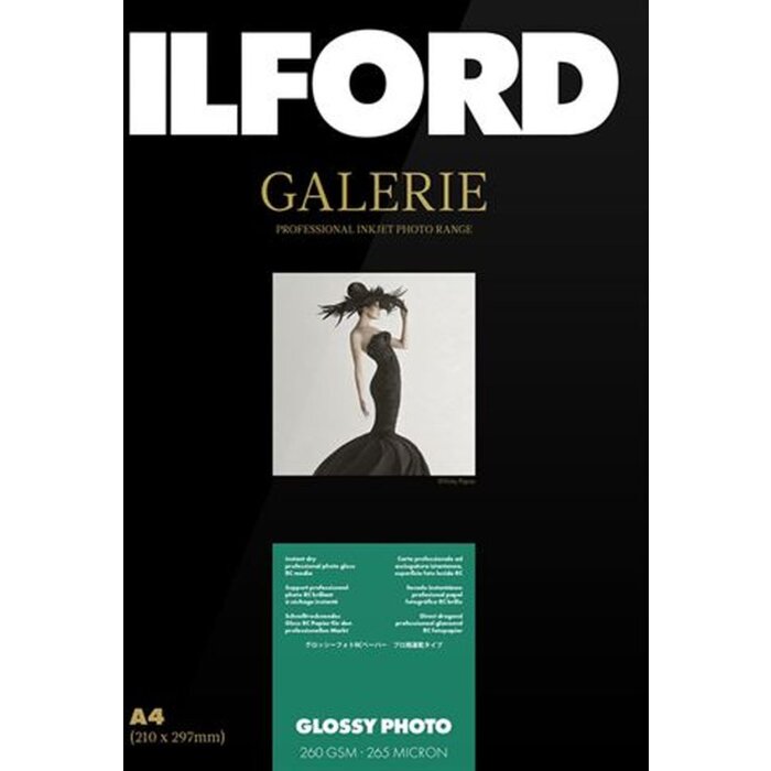 Ilford Galerie Glossy Photo Paper 260g IGPGP A4 100 feuilles haute brillance