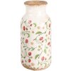 Clayre & Eef Vase 6CE1933L Motif floral fraises Ø 15x32 cm