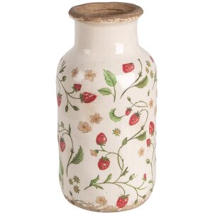 Clayre & Eef 6CE1933M Vase motif fraise Ø...