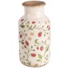 Clayre & Eef 6CE1933M Vase motif fraise Ø 14x26 cm