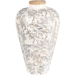 Clayre & Eef 6CE1934L Vase Céramique Beige...