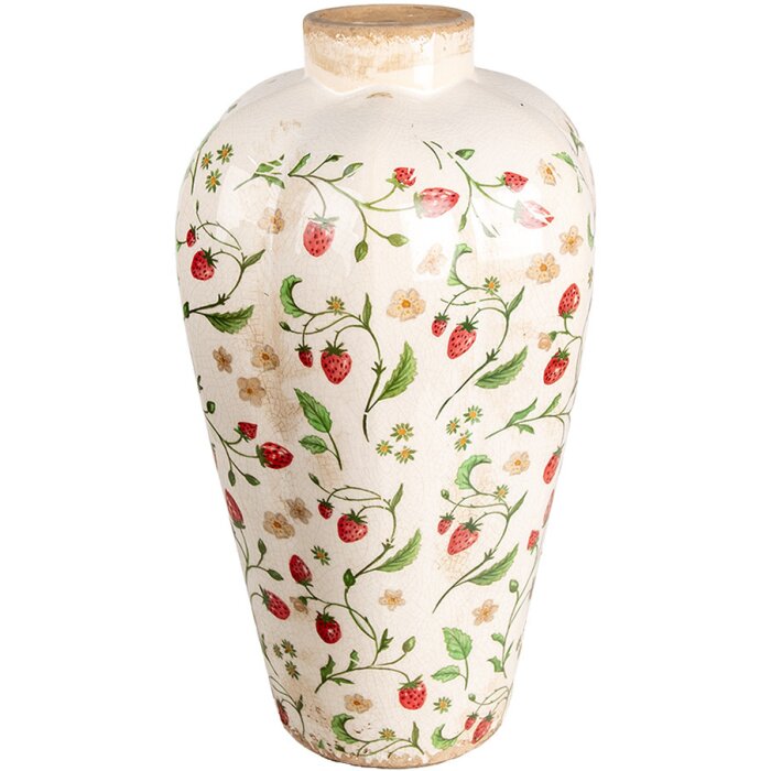 Clayre & Eef Vase 6CE1939L Design fraise Ø 24x40 cm