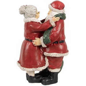 Clayre & Eef 6PR2780GG Décoration de Noël Santa & Mrs Claus 10x10x16 cm