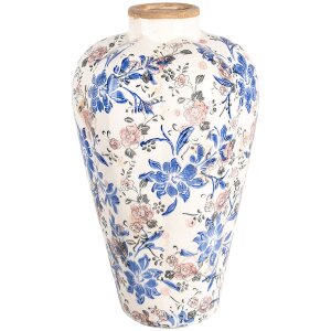 Clayre & Eef 6CE1935L Vase motif floral Ø...