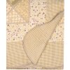 Clayre & Eef Q198.060 Couvre-lit 180x250cm avec taie doreiller Patchwork Beige