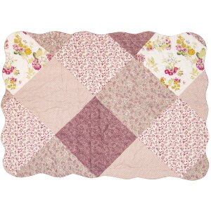 Clayre & Eef Q201.061 Couvre-lit 230x250cm 2x Taie doreiller 50x70cm Patchwork