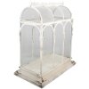 Clayre & Eef 50802 Décoration Mini-serre Blanc 56x32x65 cm