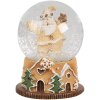 Clayre & Eef 65764 Boule de neige Père Noël Ø 5x6 cm Brun Vert