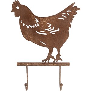 Clayre & Eef 6Y5668 Portemanteau mural design poule...