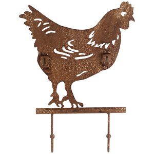 Clayre & Eef 6Y5668 Portemanteau mural design poule...