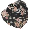 Clayre & Eef 66010 Set boîte de rangement en forme de cœur 3 pièces noir motif floral