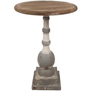 Clayre & Eef 5H0689 Table dappoint ronde en bois brun...