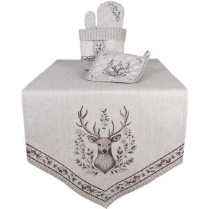 Clayre & Eef GTW44 Gant de four motif cerf beige-marron 18x30 cm