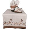 Clayre & Eef LFJ45 Maniques Beige Marron Coton 20x20 cm