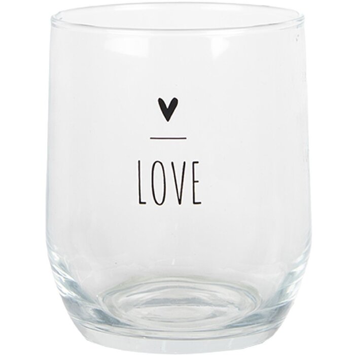 Clayre & Eef BHSGL0004 Verre à boire Transparent Ø 8x9 cm 300 ml Romantique