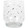 Clayre & Eef BHSGL0005 Verre à boire Motif cœur Transparent Ø 8x9 cm 300 ml