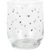 Clayre & Eef BHSGL0005 Verre à boire Motif cœur Transparent Ø 8x9 cm 300 ml