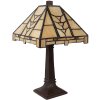 LumiLamp 5LL-5450 Lampe de table Tiffany 23x23x38 cm E14 max 40W Beige