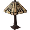 LumiLamp 5LL-5451 Lampe de table Tiffany Beige 23x23x38 cm E14 max 40W