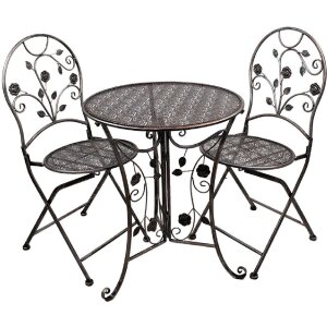 Clayre & Eef 5Y1273 Set de bistrot table Ø 60...