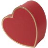 Clayre & Eef 66026 Boîtes coeur rouge set de 3 28x26x14 24x23x12 21x20x10 cm