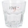 Clayre & Eef BHSGL0012 Verre Love You Ø 8x8 cm 200 ml Transparent