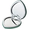 Juleeze JZSP0015 Miroir à main en forme de cœur motif chat vert 7x7x2 cm