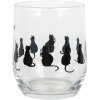 Clayre & Eef PWSGL0003 Verre à boire Motif chat Ø 8x9 cm 300 ml Transparent