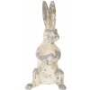 Clayre & Eef 6Y5661 Déco Lapin Beige Gris 8x9x17 cm Oxyde de magnésium