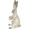 Clayre & Eef 6Y5661 Déco Lapin Beige Gris 8x9x17 cm Oxyde de magnésium