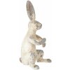 Clayre & Eef 6Y5661 Déco Lapin Beige Gris 8x9x17 cm Oxyde de magnésium