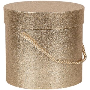 Clayre & Eef 66020 Boîte de rangement Or Scintillant Rond 3 tailles