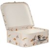 Clayre & Eef 66022 Set de 3 valises de décoration Beige floral 30/25/20 cm