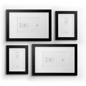 Deknudt S66KF2 Set 4 cadres photo en bois noir 13x18 cm 20x30 cm