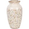 Clayre & Eef 6CE1941L Vase Beige Rose Ø 21x37 cm Céramique style rustique