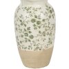 Clayre & Eef 6CE1943S Vase Vert Beige Céramique Ø16x27cm style cottage