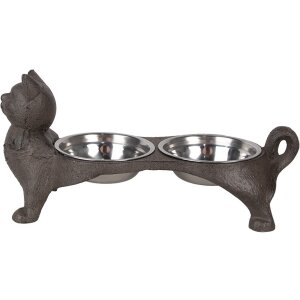 Clayre & Eef 6Y5641 Gamelle pour animaux Marron Fer...