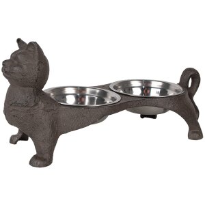 Clayre & Eef 6Y5641 Gamelle pour animaux Marron Fer...