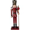 Clayre & Eef 5Y1259 Figurine décorative Soldat Rouge Or Métal 18x19x60 cm