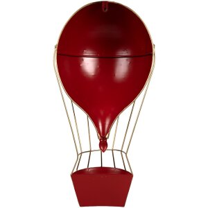 Clayre & Eef 5Y1260 Décoration Ballon à air chaud Métal Rouge Vert 31x16x63 cm